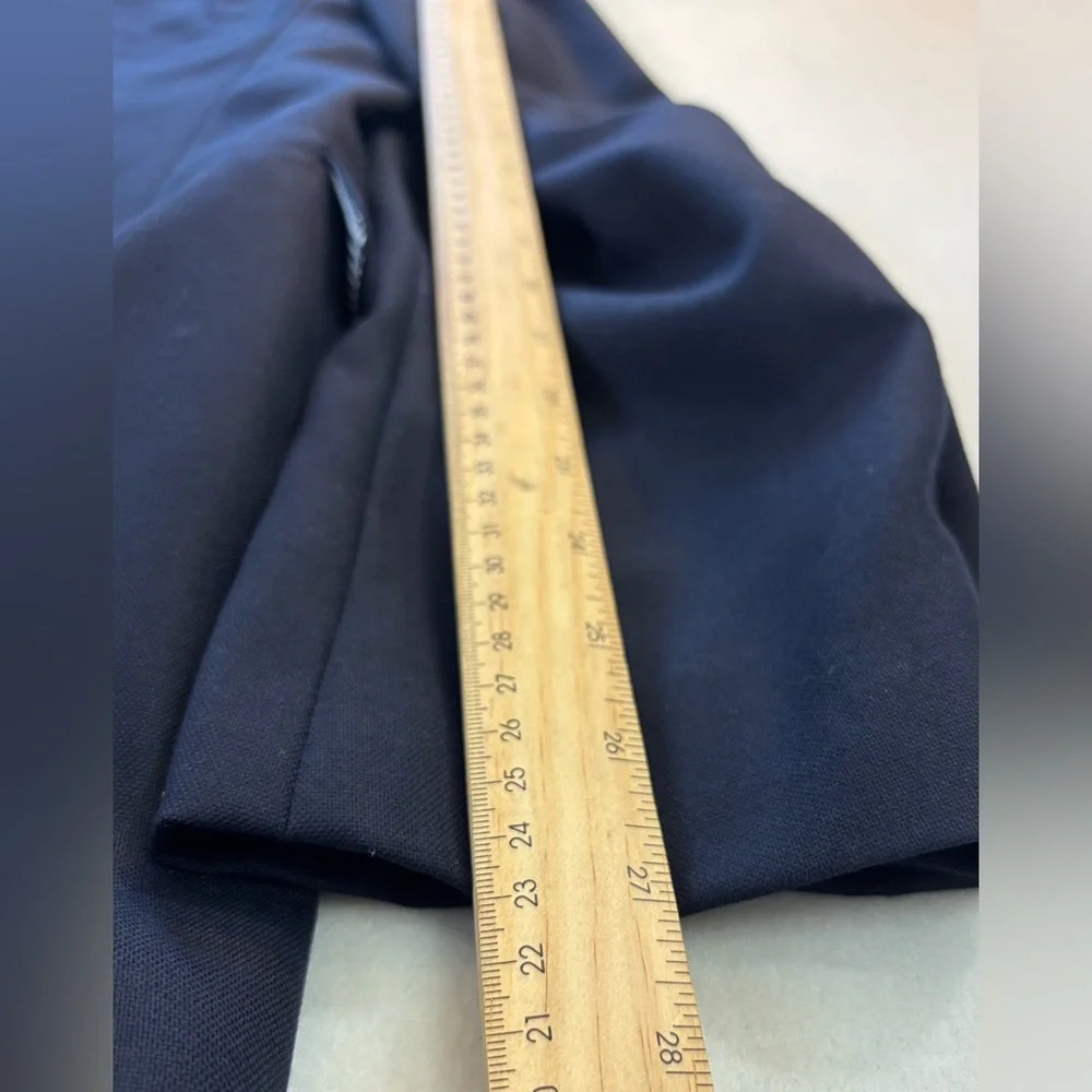 STAFFORD Hopsack Navy Blazer Gold Button Blue Gingham Preppy Wool Business 44L‎
